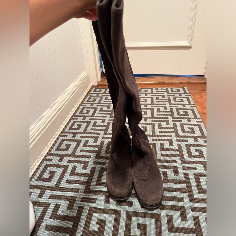 Stuart Weitzman size 9 charcoal over the knee boots.